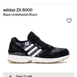 adidas ZX 8000 Bape Undefeated Black