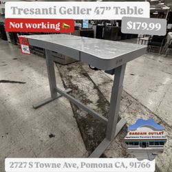 Tresanti Geller 47” Glass Desk – Not Working – $179.99 (As-Is)