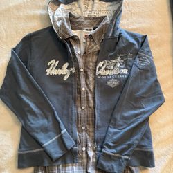 Harley Sweatshirt Jacket Set With Shirt And Tank Top