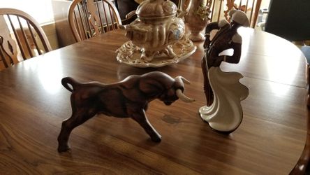 Vintage Bull and Matador Set
