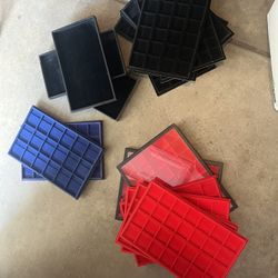 $20  Tray Trey Valet Red Blue Organize Black Velvet Pad Insert Jewelry Display for Necklaces Bracelets Earrings Rings Tray Jewelry Accessories