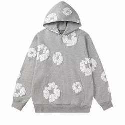 deniem tear hoodies medium and large