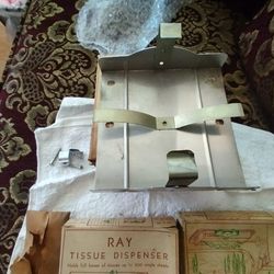 Vintage Ray Tissue Dispenser made here in LA. For cars and trucks under dash or visor. See pictures