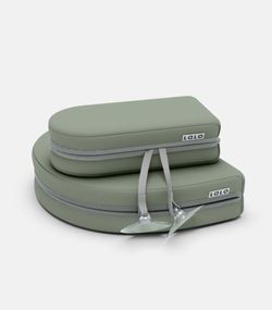 Lalo bath cushion & toy holder set sage green