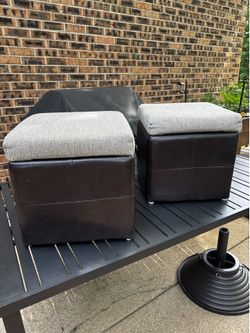2 Brown Ottoman