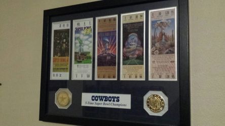 Framed Cowboys SB tix