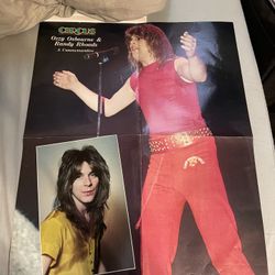 Ozzy Osborne & Randy Rhoads A Commemorative Poster