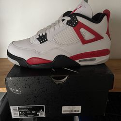 Size 10 Nike Air Jordan 4 Red Cement
