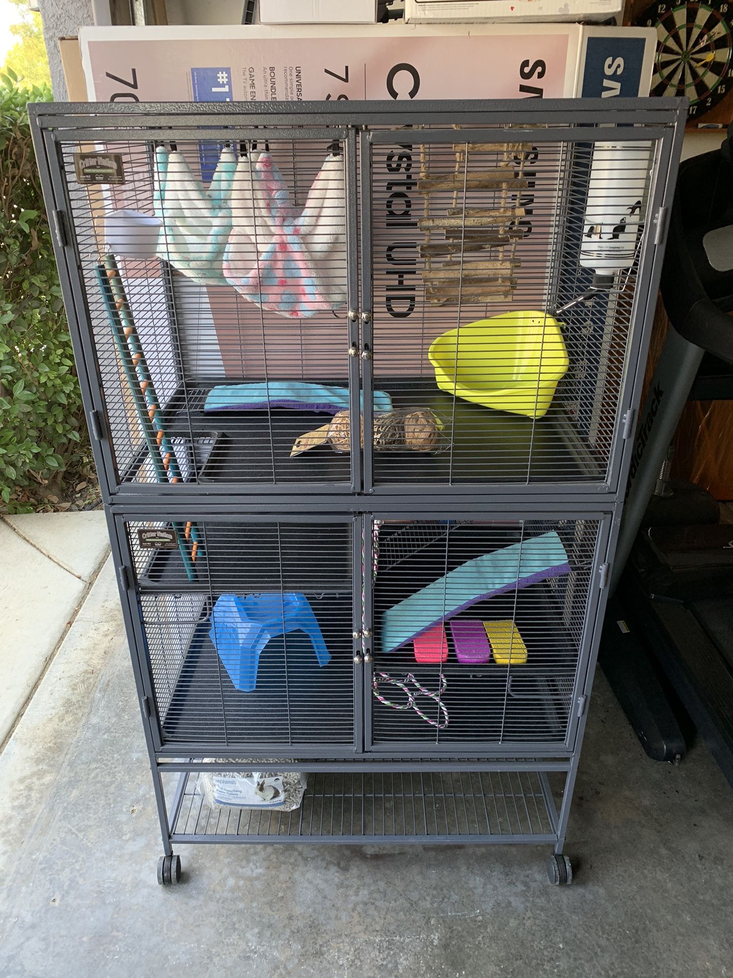Animal Cage (open Box ) W/ Accessories