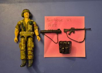 Vintage G.I. Joe Action Figure Lot - Tripwire, Footloose, Dusty (1(contact info removed) Complete)