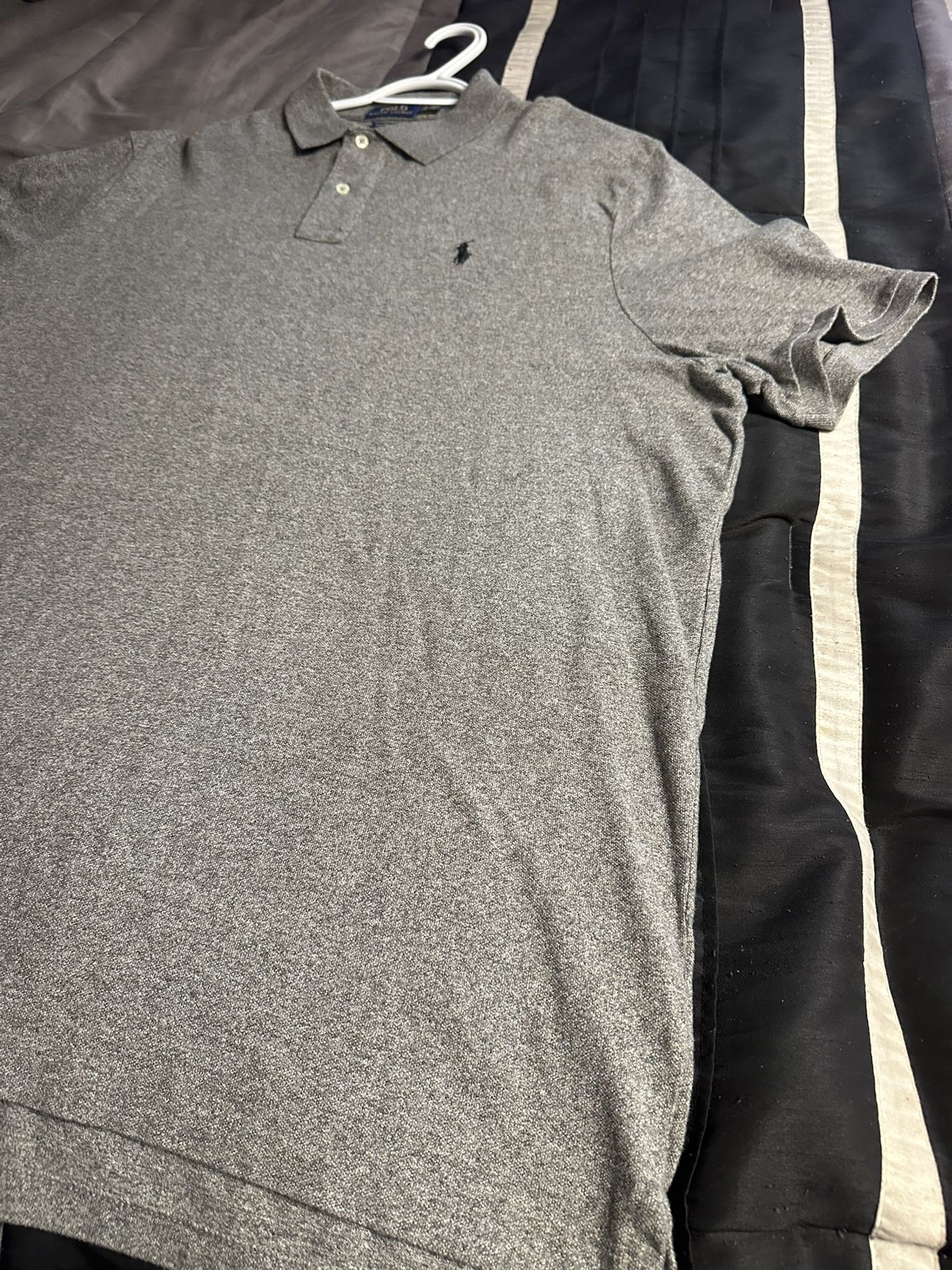Polo Ralph Lauren Gray Polo Shirt Classic Fit Short Sleeve (XXL)