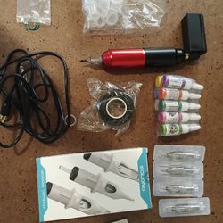 Cordless Rotary Tattoo Machine Kit