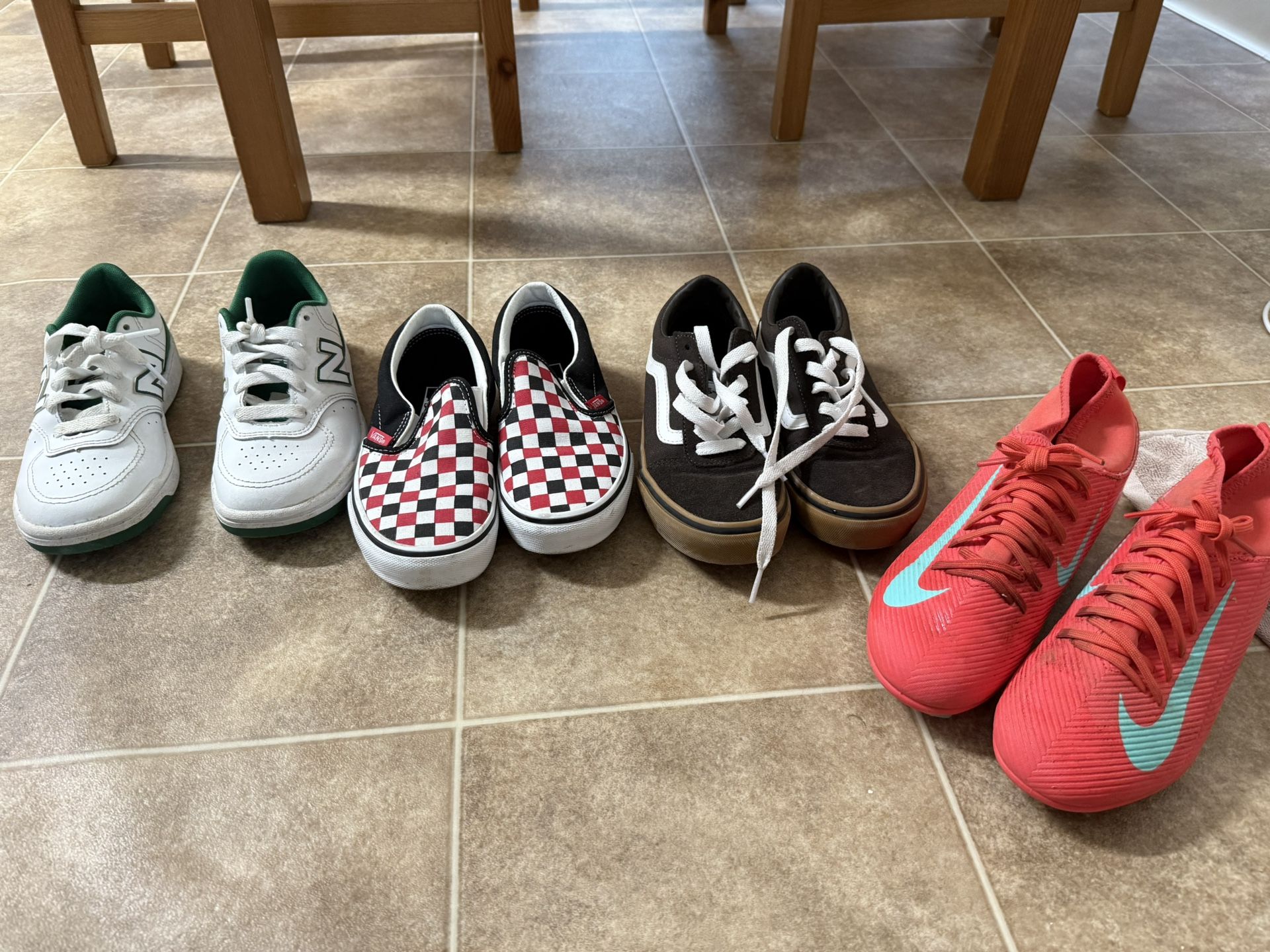 Size 1 & 2Youth Sneakers & Soccer Cleats Worn Once