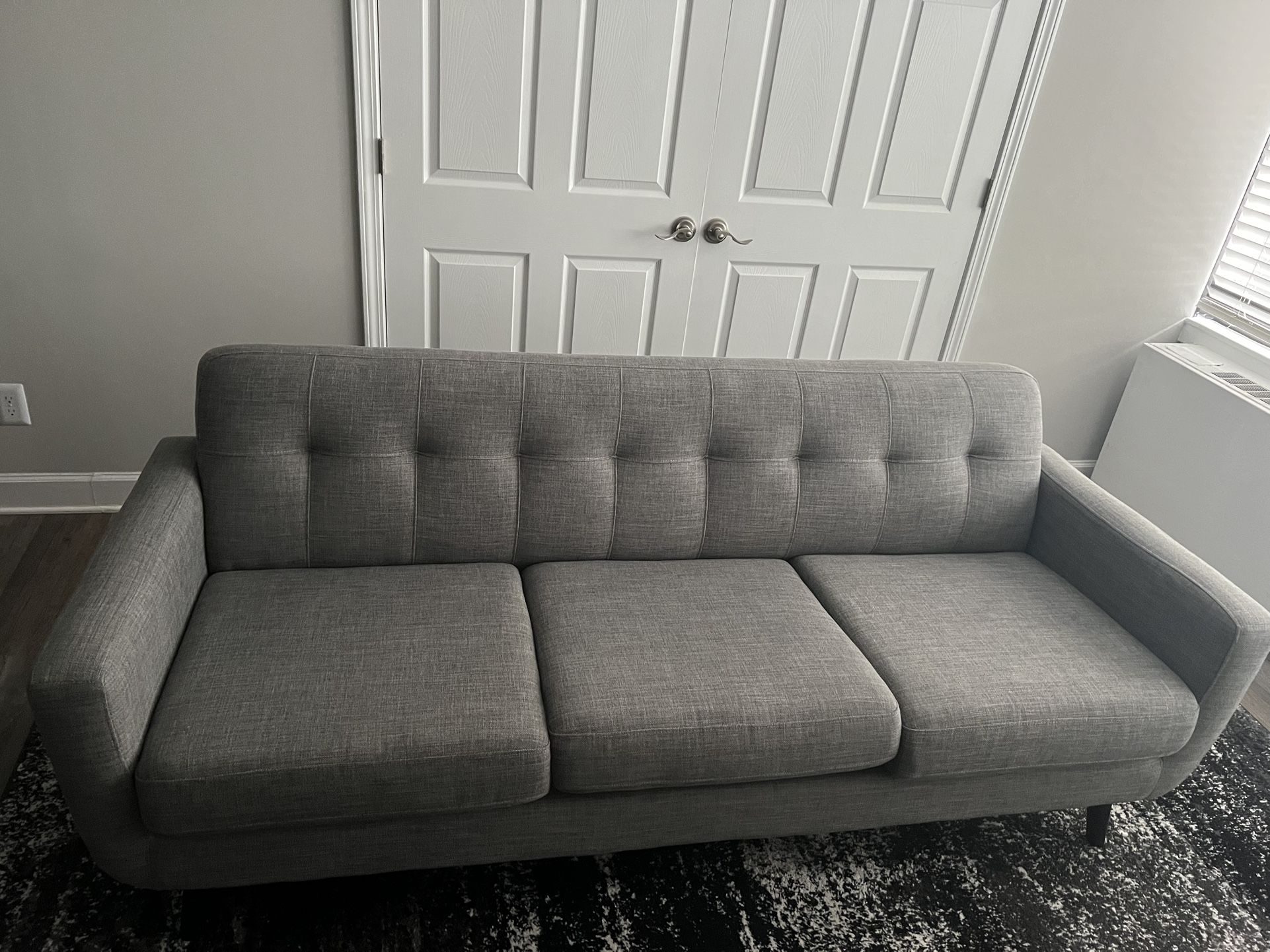 Mid-Century Modern Gray Sofa