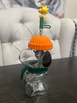 Starbucks Peanuts Snoopy Glass Cup