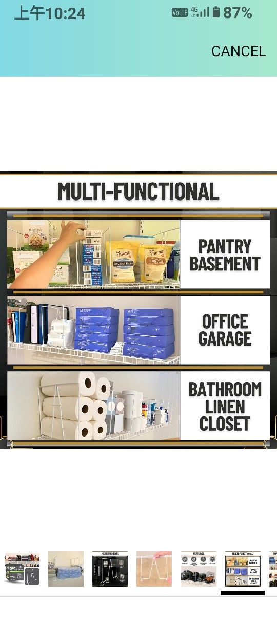 Tall Wire Shelf Dividers Shelf Separator 8 Pack Solid Coated Steel
Closet Storage, Organization, Office, Pantry, Garage, Easy Clip, No Tool