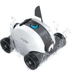 AIPER Cordless Robotic Pool Cleaner, Cordless Pool Vacuum Robot with Dual-Drive Motors, Self-Parking Technology, 90 Mins Cleaning for Above/In-ground 