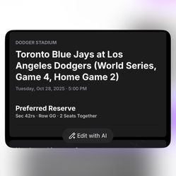 Dodgers Tickets 🎟️ 10-28