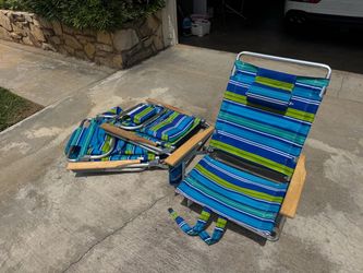 3 beach chairs