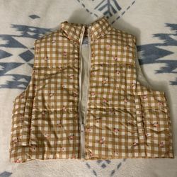 Love fire Women’s Cropped Puffer Vest  Size L