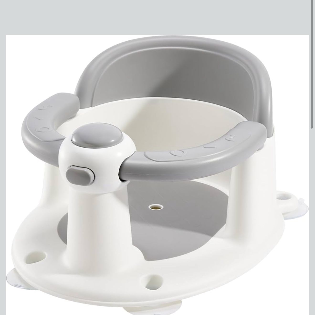 Baby Bath Seat for Babies Sitting up, Safe and Comfortable Toddler Bath Seat for Babies 6 Months & up, Easy to Sit Up for Baby (Grey)