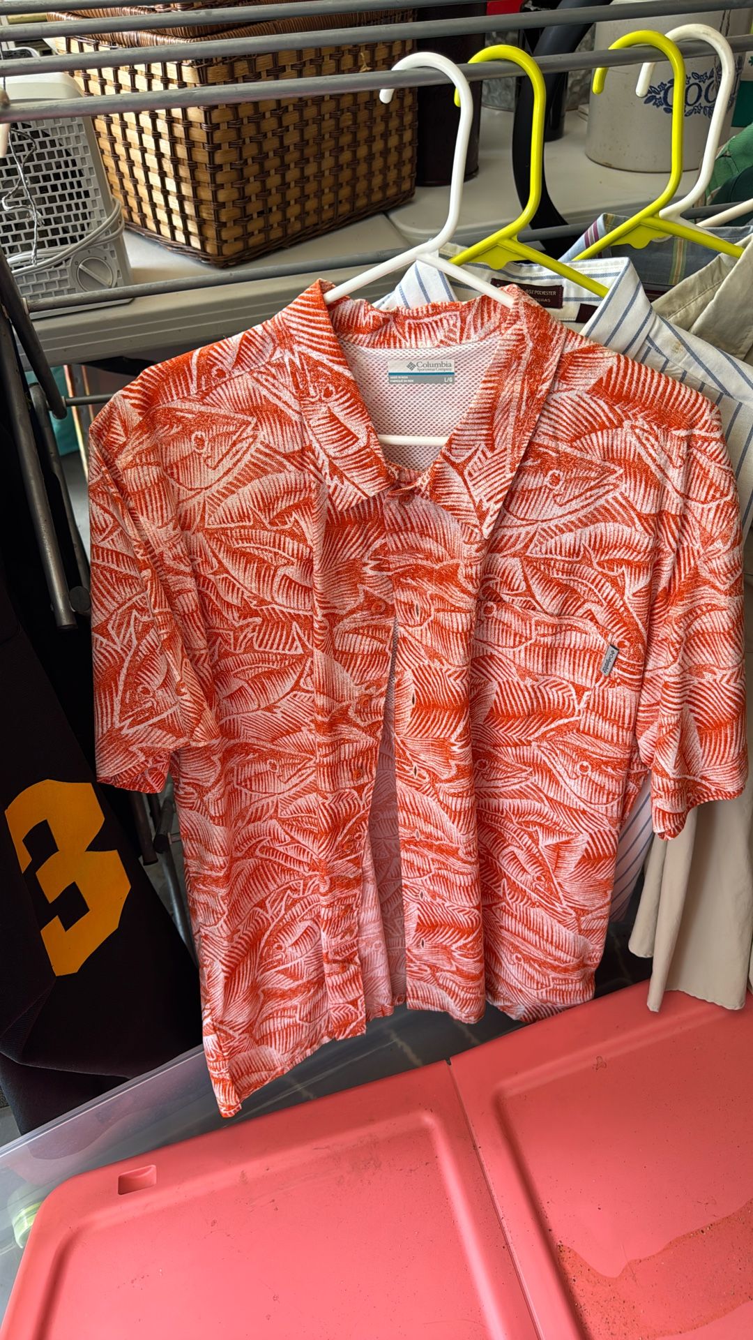 Columbia Orange Men Shirt
