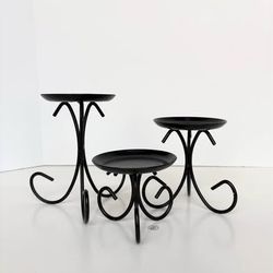 Set of 3 Pillar Candleholders