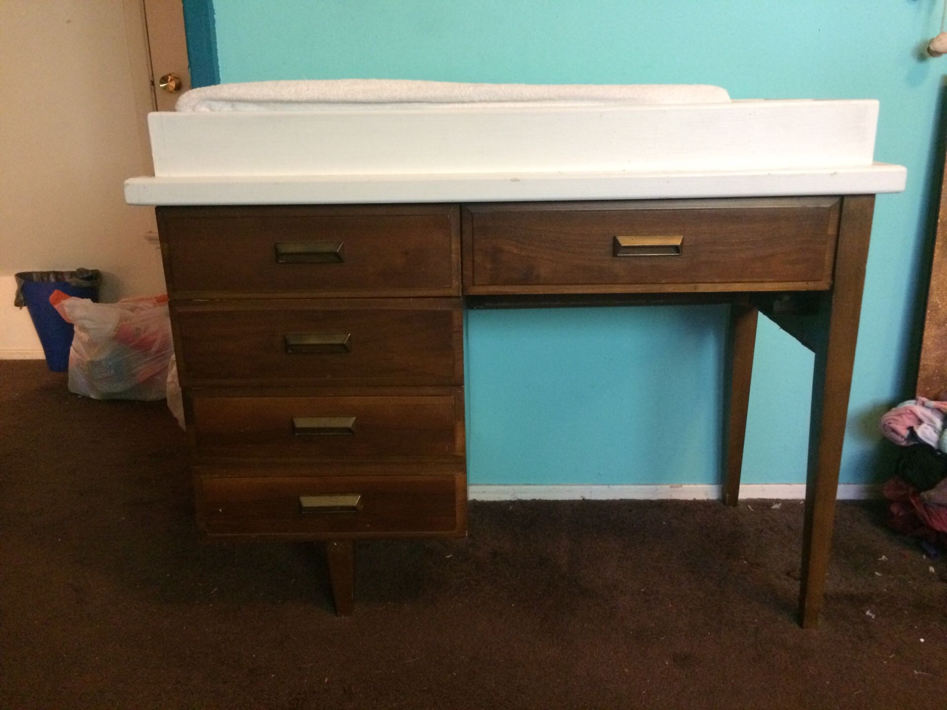 Vintage wood changing table