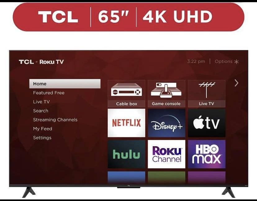 TCL 65 in 4k UHD Roku TV (BRAND NEW!)