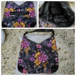 Unique one of a kind Purse. Funky exciting beaded mastery of color! Beaded Fabric with Leatherish strap