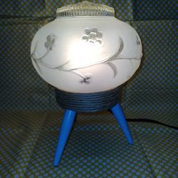 Boho Upcycled Lamp w/ Vintage Globe
