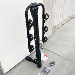 (New in box) $65 Tile Foldable 3-Bike Rack Mount Bicycle Carrier for 2” Hitch Trucks SUVs 110lbs Max 