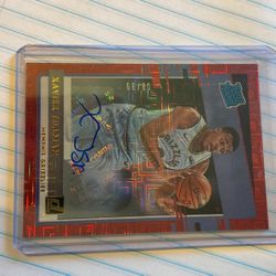 2020 Panini Donruss Xavier Tillman Red Cracked Ice Rookie Autograph Out Of 99