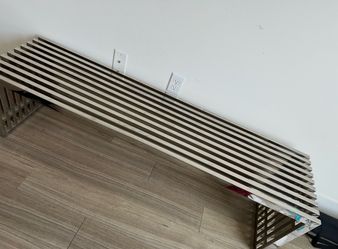 Luxury Steel Entryway Bench – Elegant, Modern & Like New