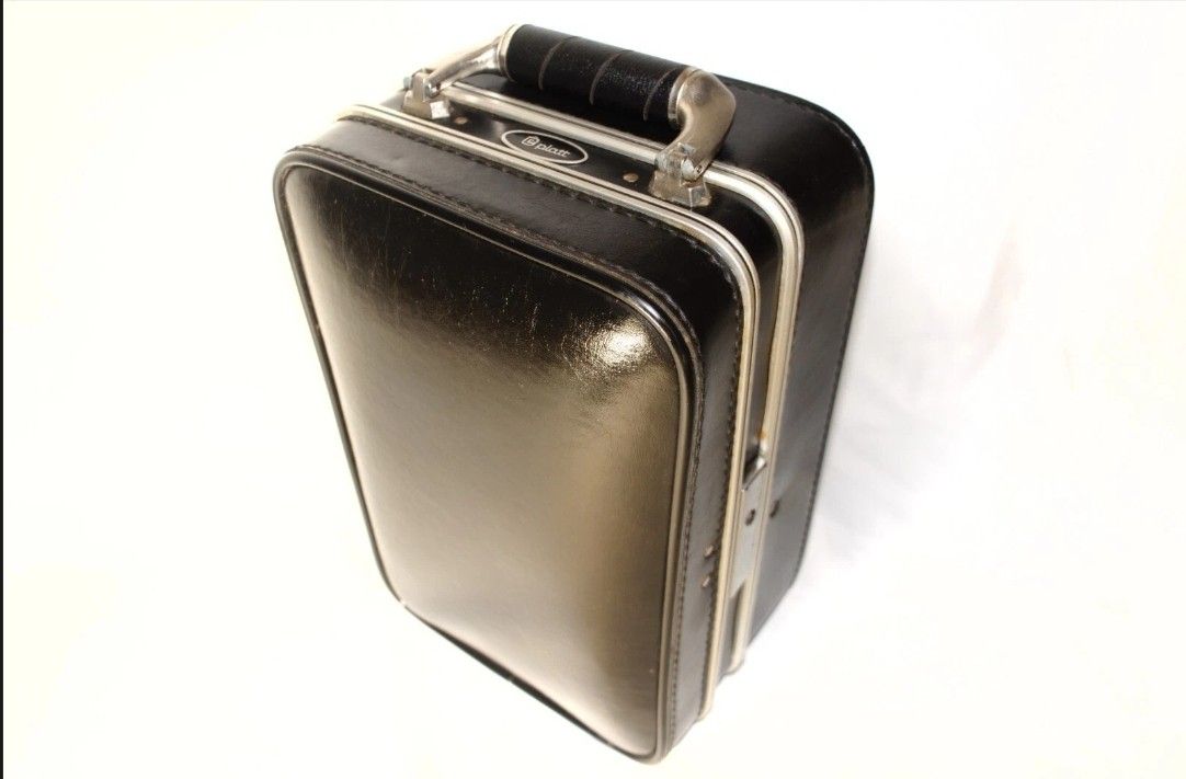 Vintage Swanky Bottle Travel Bar 1960s Executive Detective Leather Carrier Case