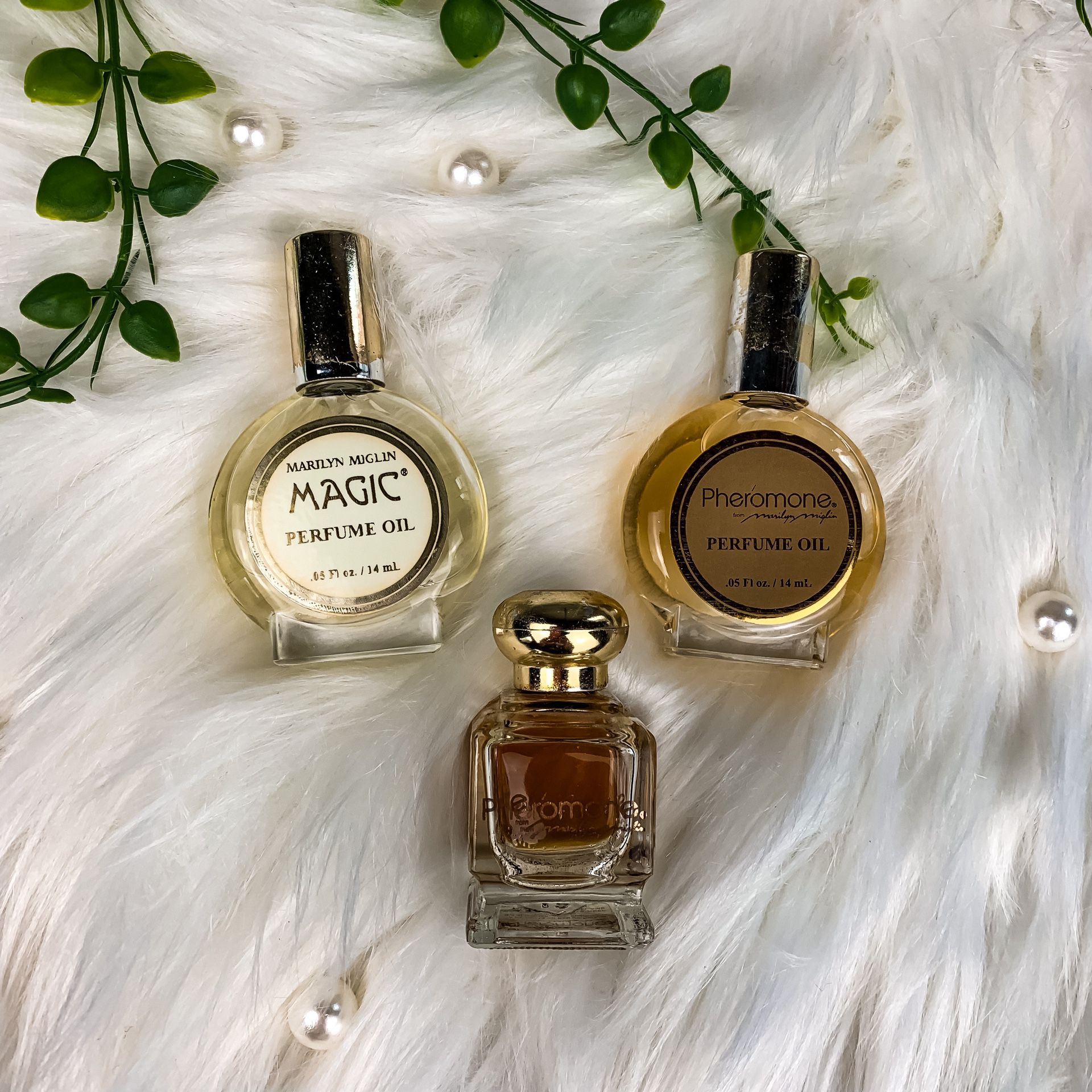 Marilyn Miglin Lot Of 3 Vintage Collectible Perfume Bottles