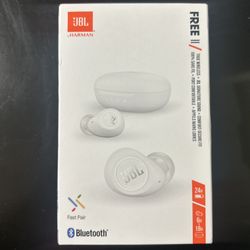 JBL Free II True Wireless In-Ear Bluetooth Headphones - White new Free JBL Free II True Wireless In-Ear Bluetooth Headphones 