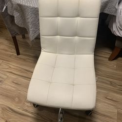 White Rolling Chair 