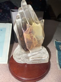 Praying Hands Jesus Figurine Matthew 28:20