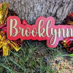 ✨ Custom Glitter Cheer Name Sign – Personalized Spirit Gift! 🎀