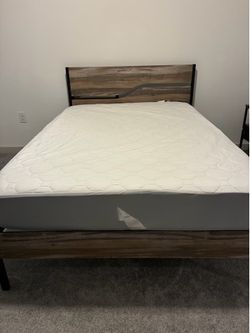 Plank Firm Mattress & Modern Industrial Bed Frame