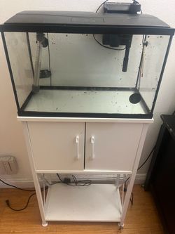 10 gallon fish tank with stand.