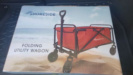 shoreside folding utility wagon red NEW I deliver