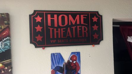 Home theater sign