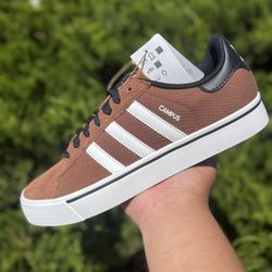adidas campus brown and white 