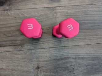 3 lb Neoprene Hex Dumbbells Pair