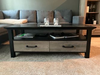 Two-Tone Coffee Table with Drawers