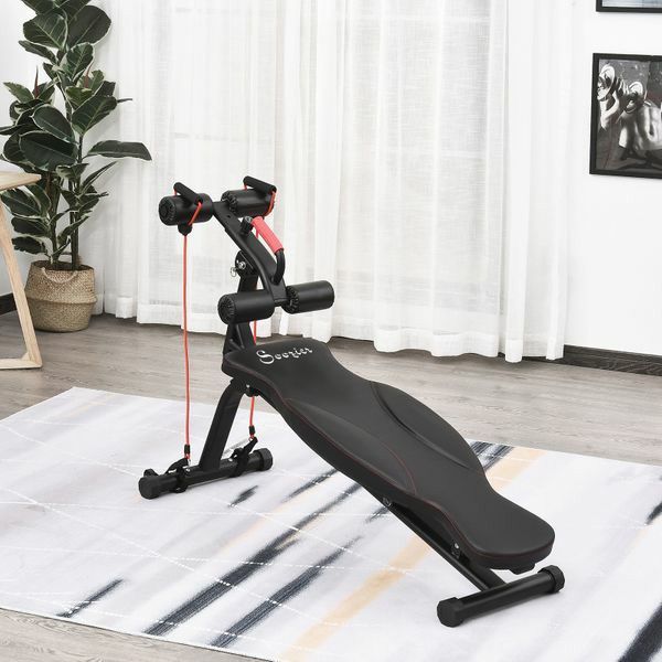 Multifunctional Sit Up and Dumbbell Weight Bench with 4-Angle Adjustable Backrest & Lightweight Portable Design
