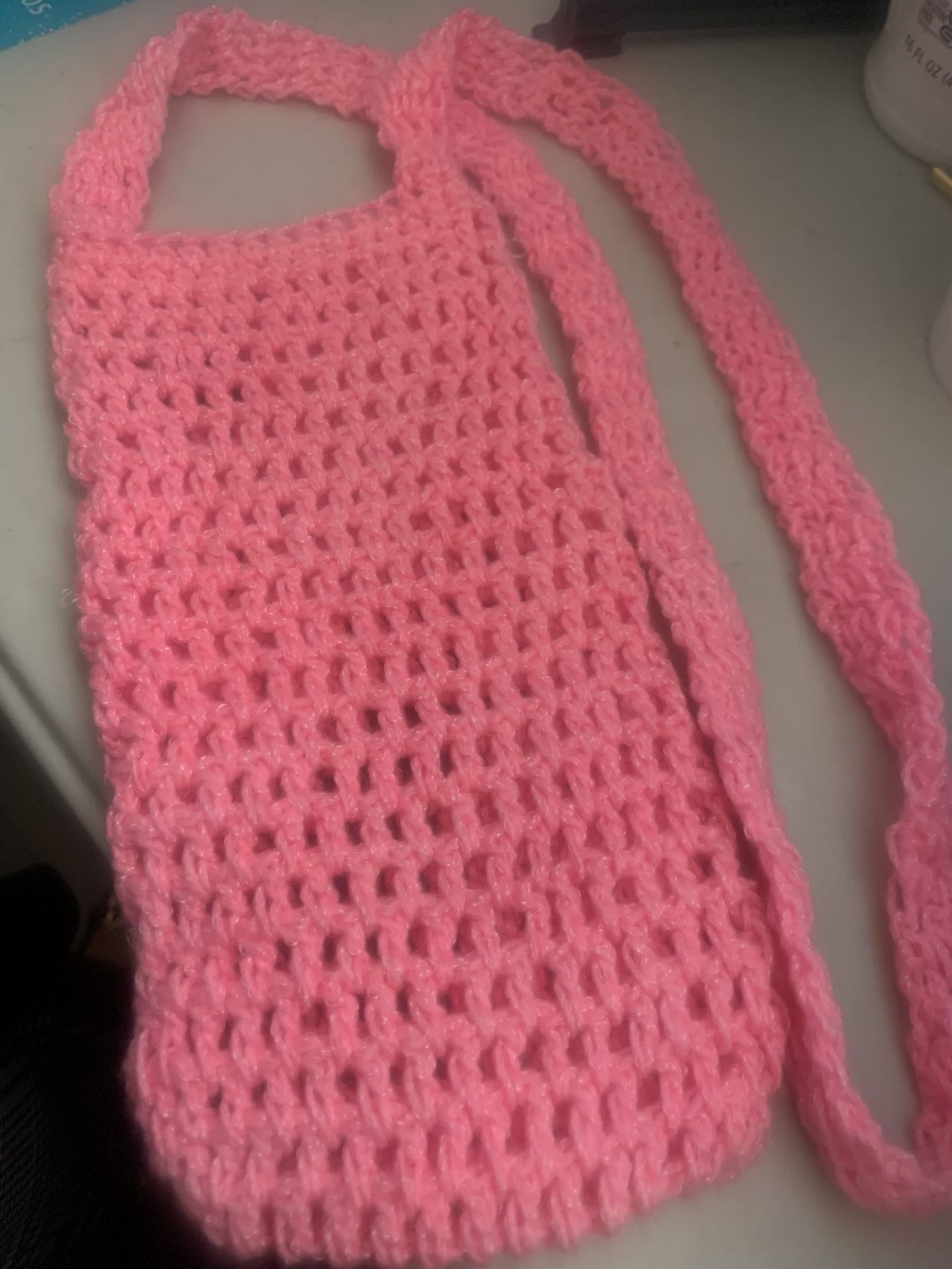 Bolsita A Crochet , Perfecta Para Vaso Alto O Cellular . Regalo Perfecto Pars Navidad