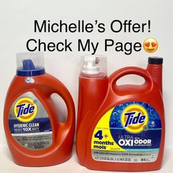 Tide With Ultra Oxi/Tide Hygienic Clean Detergent Set